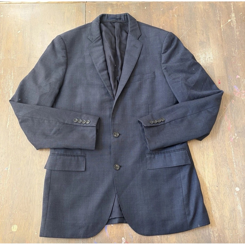 J.Crew Ludlow Sport Coat 40L Blue Tollegno Italian Wool Blazer Preppy Jacket